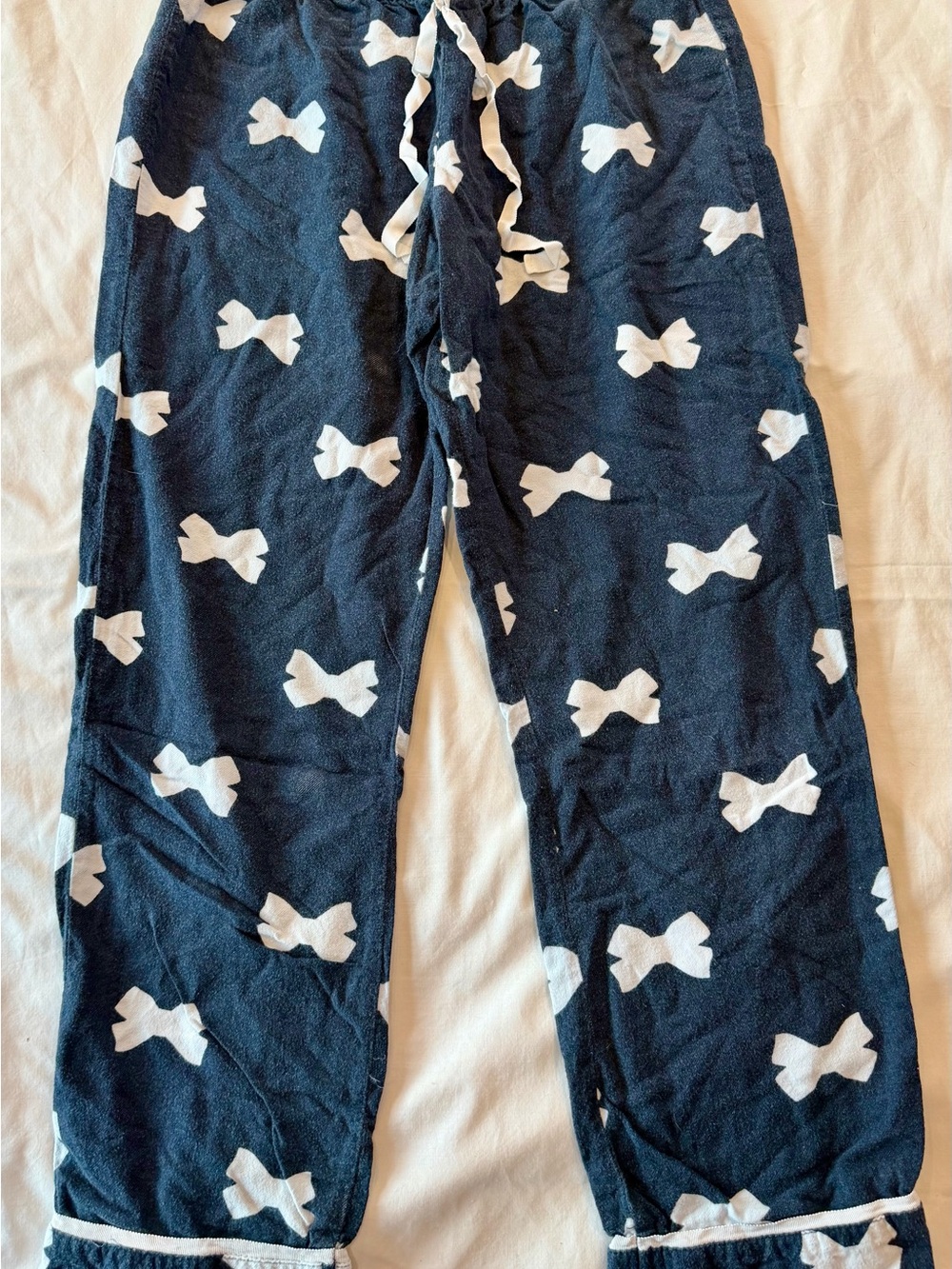 Navy Bow Print Pajama set - Soft Cozy Sleepwear